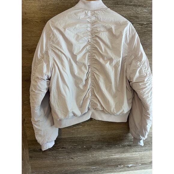BLANK NYC Women's Nylon Bomber Jacket Large Lavender $148 Excellent Comfy - Picture 6 of 9